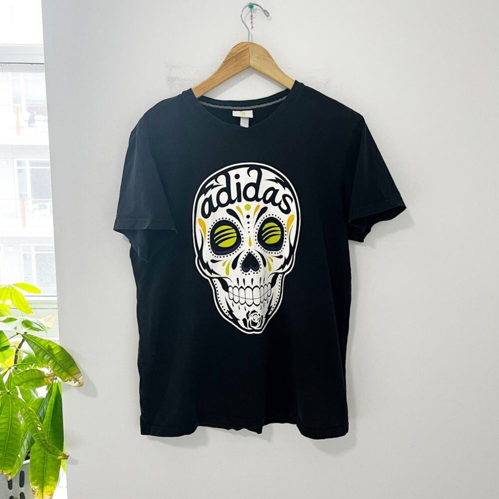 Adidas Neo Men's Skull Print Short Sleeve Graphic Tee Size Large